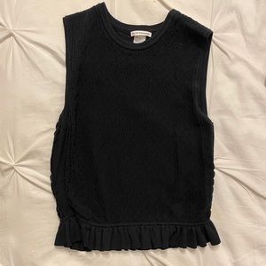 Club Monaco Scalloped Navy Top